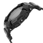 کاسیو GD-010-1A1DR نمای پایین ساعت با صفحه مشکی و بند رزین زیستی