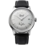 Orient RA-AC0M16S تصویر اصلی ساعت کلاسیک مردانه با قاب نقره‌ای و بند چرمی مشکی