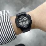 ساعت کاسیو AE-1000W-8A با صفحه مشکی و سبز، قاب رزین مشکی و بند رزین - گالری تصویر 3