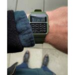 Casio CA-53WF-3BDF گالری 5 - بند سبز سیلیکون و قاب سبز