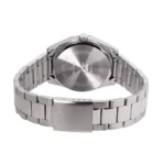 کاسیو MTP-1302DA-7A تصویر-2 قاب یون-اندود نقرهای با بند استیل و صفحه سفید