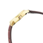 Casio MTP-1183Q-7A تصویر بند چرم قهوهای با قاب طلایی-نقرهای و صفحه سفید مدل MTP-1183Q-7A