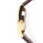 Casio LTP-1094Q-7B4RDF شیشه معدنی و قفل سگکی ساده روی بند چرم قهوهای