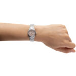 کاسیو LTP-V002D-4BUDF تصویر 2: صفحه صورتی با بند استیل و شیشه کریستال