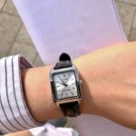 ساعت مچی زنانه کاسیو LTP-V007L-7E1UDF2 با شیشه کریستال و قاب نقرهای مستطیلی