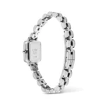 Daniel Wellington DW00100844 ساعت مچی زنانه با قاب استیل نقرهای و بند استیل نقرهای و صفحه سفید