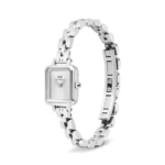 Daniel Wellington DW00100844 ساعت زنانه با قاب استیل نقرهای، بند استیل نقرهای و صفحه سفید—مدل DW00100844