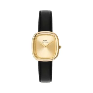 ساعت مچی کلاسیک زنانه Daniel Wellington DW00100878 با بند چرم مشکی، قاب رزگلد و صفحه سفید
