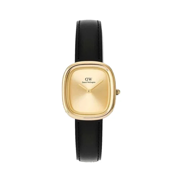 ساعت مچی کلاسیک زنانه Daniel Wellington DW00100878 با بند چرم مشکی، قاب رزگلد و صفحه سفید
