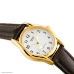 کاسیو LTP-1094Q-7B5RDF با صفحه سفید و بند قهوهای — گالری 2