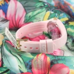 ICE WATCH Ice Fantasia I-18424 تصویر دوم با قاب سیلیکون صورتی، شیشه معدنی، بند صورتی، صفحه سفید
