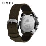 TIMEX TW2W50100 بند چرم قهوهای؛ قاب استیل نقرهای و مدل TW2W501003