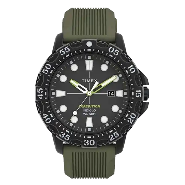 TIMEX TW4B25400 ساعت مچی اسپرت مردانه با بند رابر و قاب مشکی