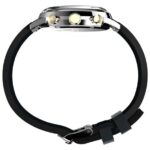 TIMEX TW2W10000 تصویر1 بند چرمی مشکی قاب استیل نقرهای و صفحه بژ