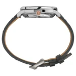 TIMEX TW2U11600 ساعت مچی مردانه با بند چرمی مشکی و قاب استیل نقرهای - گالری 2