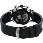 TIMEX TW2W10000 تصویر3 بند چرمی مشکی قاب استیل نقرهای صفحه بژ کریستال