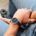 TIMEX TW2W149003 ساعت مچی مردانه اسپرت با بند چرم قهوهای و صفحه سرمهای