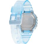 Casio LA-20WHS-2ADF قاب رزین آبی با بند رزین شفاف صفحه کهربایی