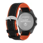 TIMEX TW2V66100 تصویر گالری 2 با قاب استیل مشکی و بند برزنتی مشکی
