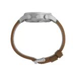 TIMEX TW2W16400 گالری تصویر 3 - بدنه استیل بند چرم قهوهای