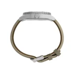 TIMEX TW4B30700 - ساعت مچی مردانه با بند برزنت کرمی، قاب نقرهای و موتور سولار - تصویر 2