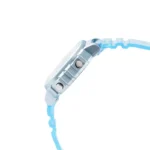 Casio LA-20WHS-2ADF بند رزین شفاف و شیشه رزین با قاب آبی