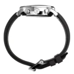 TIMEX TW2U88100 کلاسیک مردانه با بند چرم مشکی؛ قاب استیل نقرهای - تصویر 2
