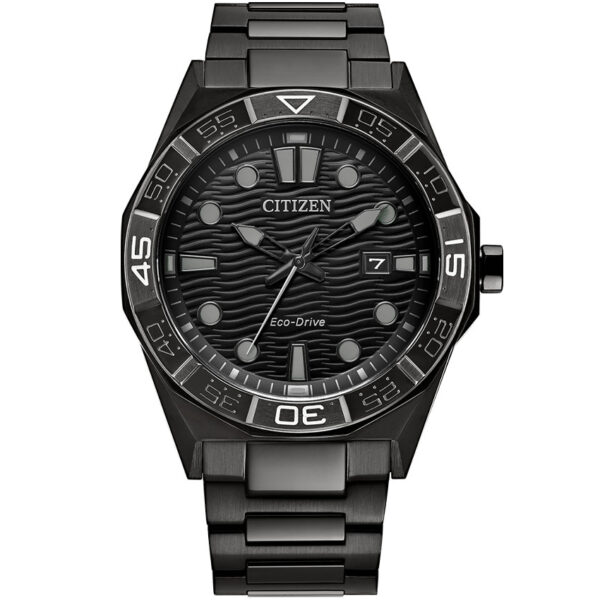 قیمت و خرید ساعت مچی CITIZEN AW1855-52E1 اسپرت مردانه با بدنه استیل و صفحه مشکی