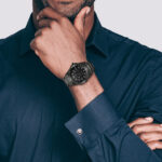 نمایی از ساعت CITIZEN AW1855-52E4 اسپرت مردانه با طراحی گرد و بدنه استیل
