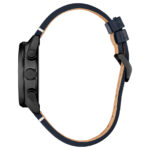 ساعت مچی CITIZEN CA7048-08L2 با بند سرمهای و صفحه سرمهای، قاب استیل بیضی شکل و شیشه کریستال