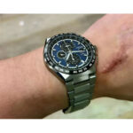 ساعت CITIZEN AT8238-84L4 با بدنه تیتانیوم و صفحه مشکی-سرمهای