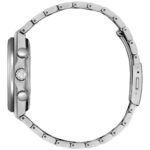 ساعت CITIZEN CA4610-85L3 تیتانیوم بدنه بند نقرهای صفحه سرمهای