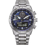 ساعت مچی مردانه CITIZEN JV2000-51L1 با قاب استیل گرد و صفحه سرمهای — اسپرت