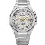 ساعت مچی مردانه CITIZEN NB6060-58H1 با بدنه استیل، صفحه نقرهای و شیشه کریستال ضدخش