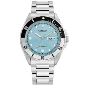 ساعت مچی CITIZEN NH7530-52L با صفحه آبی، بدنه استیل و شیشه ضدخش