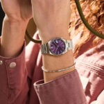 ساعت مچی کلاسیک CITIZEN NJ0200-50W2 با صفحه بنفش و قاب استیل